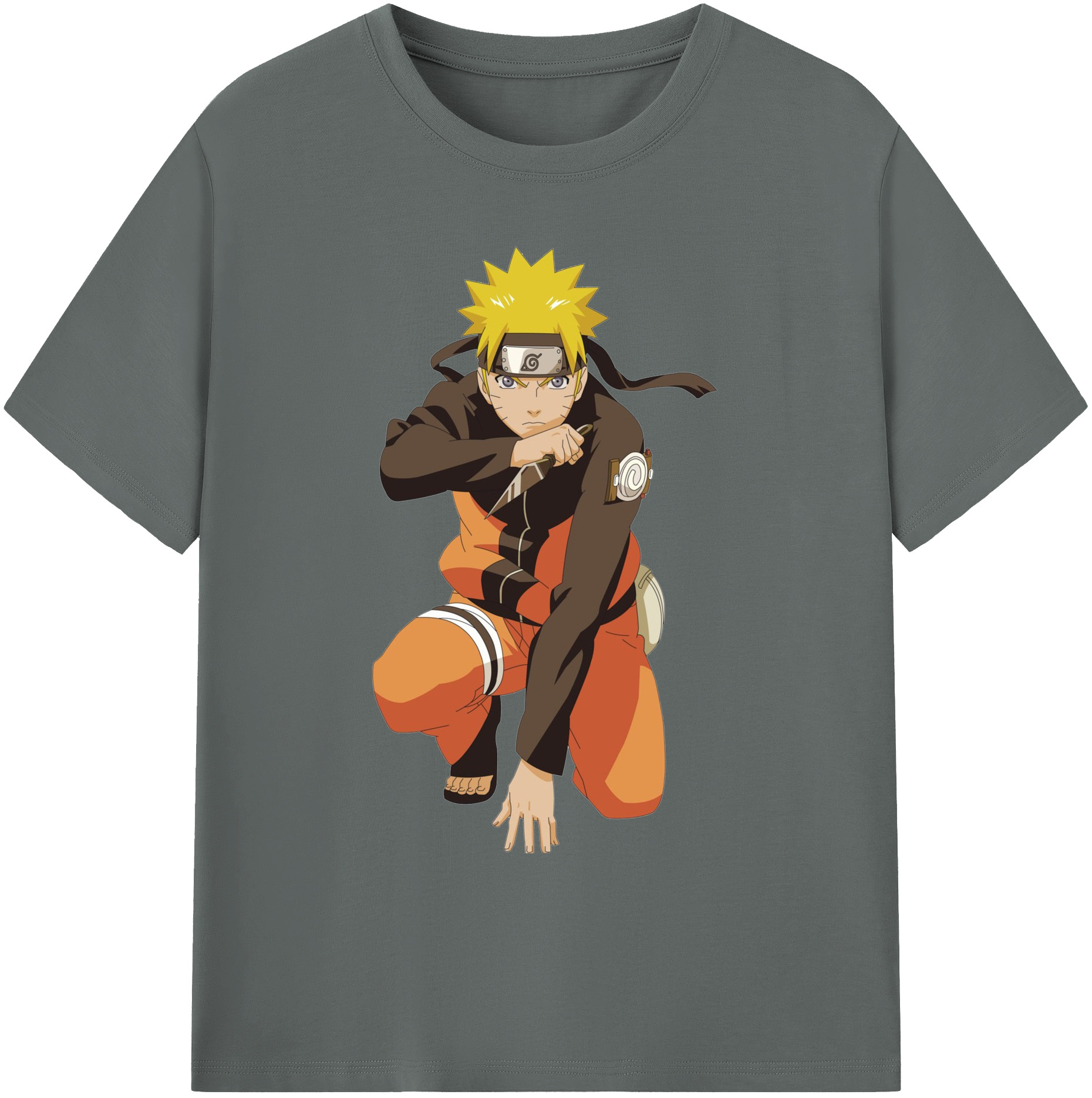 （画像用） NARUTO -ナルト- うずまき ナルト Uzumaki Naruto 綿100％ メンズ半袖Tシャツ｜肌触りやわらか＆通気性
